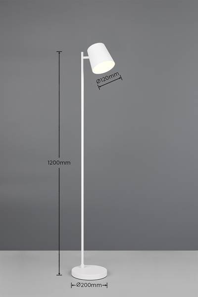 LED-Stehleuchte Blake - Eisen - 1-flammig - Weiß