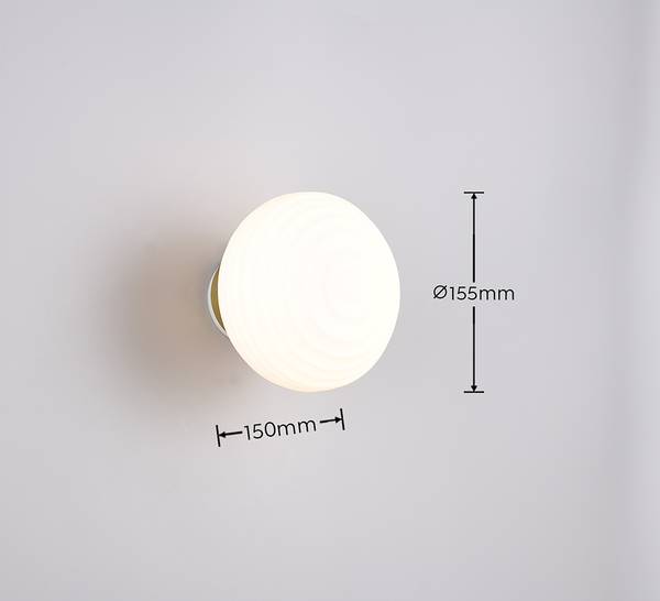 LED-Wandleuchte Earl - Opalglas / Eisen - 1-flammig - Weiß