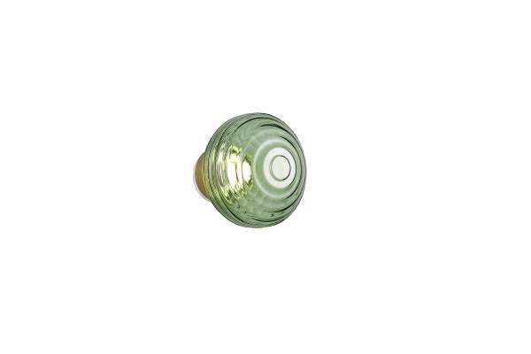 LED-Wandleuchte Earl - Farbglas / Eisen - 1-flammig - Grün