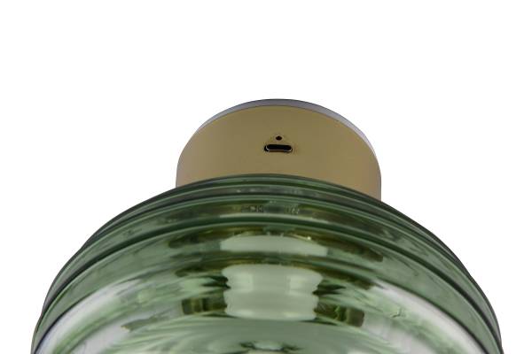 LED-Wandleuchte Earl - Farbglas / Eisen - 1-flammig - Grün