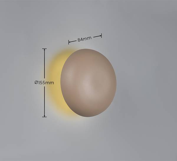 LED-Wandleuchte Davey - Eisen - 1-flammig - Beige
