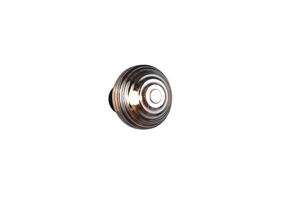 LED-Wandleuchte Earl - Rauchglas / Eisen - 1-flammig - Grau