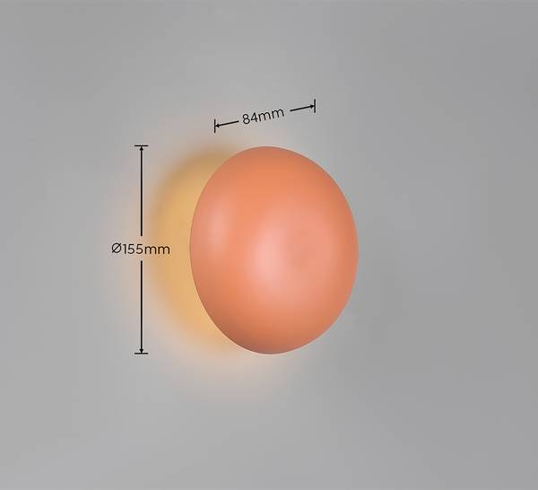 LED-Wandleuchte Davey - Eisen - 1-flammig - Orange