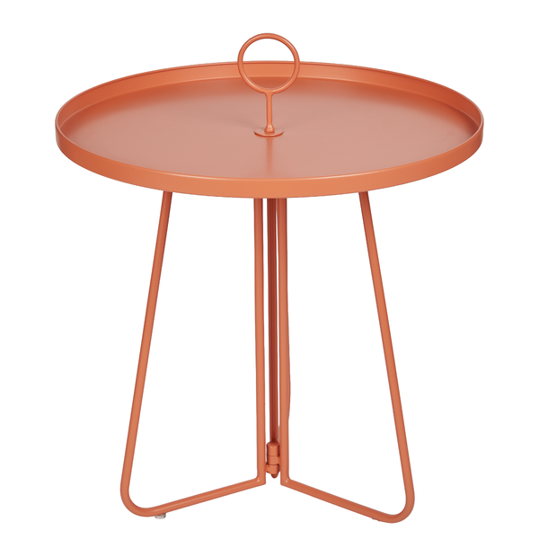 Beistelltisch PORTER mit Griff - Stahl - Orange/Rot - Orange / Rot