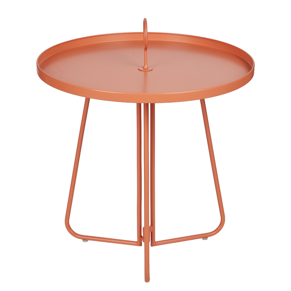 Beistelltisch PORTER mit Griff - Stahl - Orange/Rot - Orange / Rot