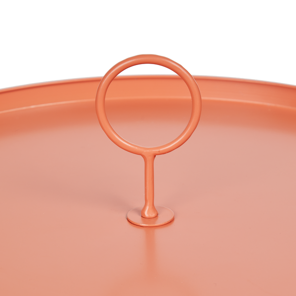 Beistelltisch PORTER mit Griff - Stahl - Orange/Rot - Orange / Rot