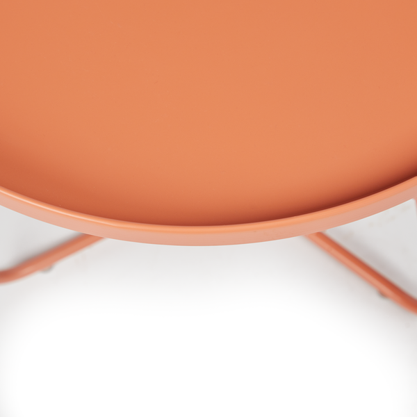 Beistelltisch PORTER mit Griff - Stahl - Orange/Rot - Orange / Rot