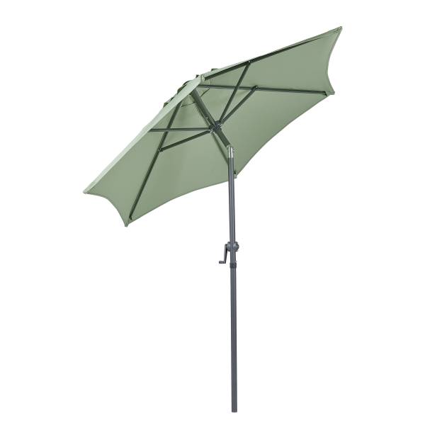 Sonnenschirm SIESTA - Polyester - Grün - Grün - Durchmesser: 180 cm