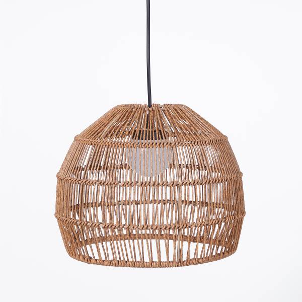 Solar Hängeleuchte SOLANA - Polyethylen, Stahl - Beige - 32 x 32 cm
