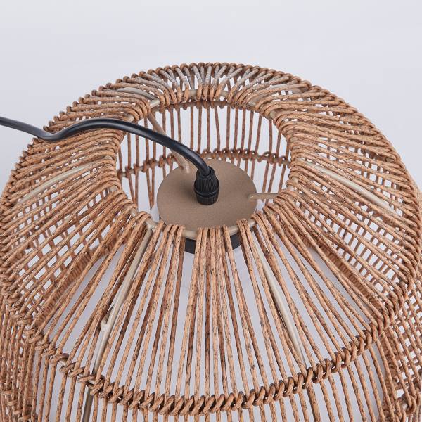 Solar Hängeleuchte SOLANA - Polyethylen, Stahl - Beige - 32 x 32 cm