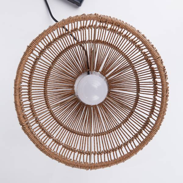 Solar Hängeleuchte SOLANA - Polyethylen, Stahl - Beige - 32 x 32 cm