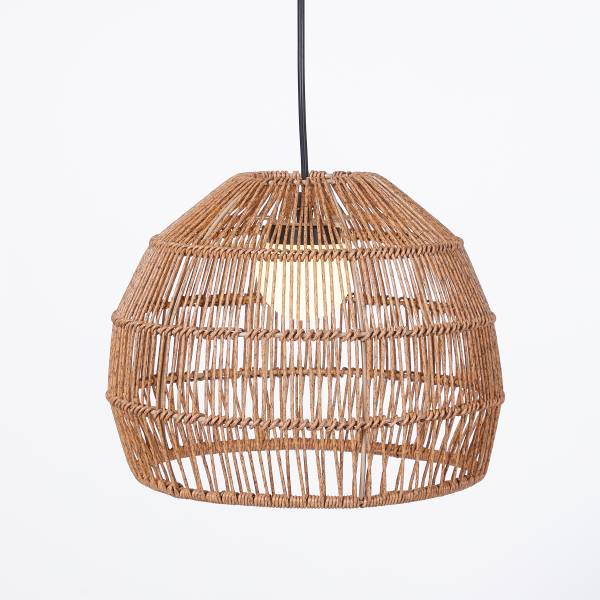 Solar Hängeleuchte SOLANA - Polyethylen, Stahl - Beige - 32 x 32 cm