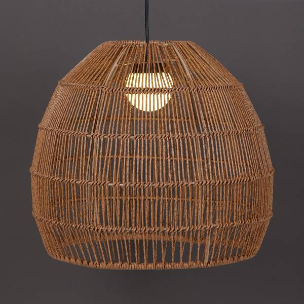 Solar Hängeleuchte SOLANA - Polyethylen, Stahl - Beige - 40 x 40 cm