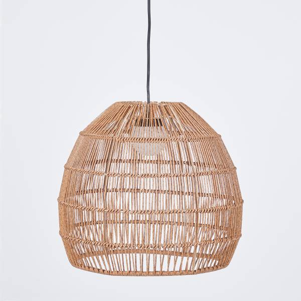 Solar Hängeleuchte SOLANA - Polyethylen, Stahl - Beige - 40 x 40 cm