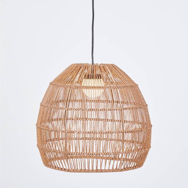 Solar Hängeleuchte SOLANA - Polyethylen, Stahl - Beige - 40 x 40 cm