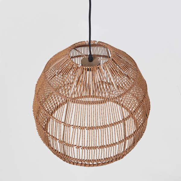 Solar Hängeleuchte SOLANA - Polyethylen, Stahl - Beige - 40 x 40 cm