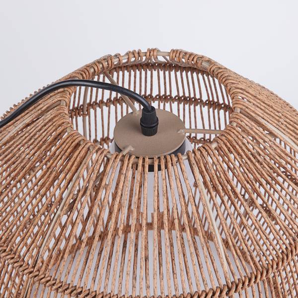 Solar Hängeleuchte SOLANA - Polyethylen, Stahl - Beige - 40 x 40 cm