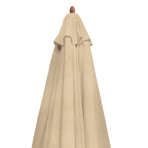 Sonnenschirm Sombrilla - Eukalyptus massiv / Polyester - Beige - Durchmesser: 200 cm