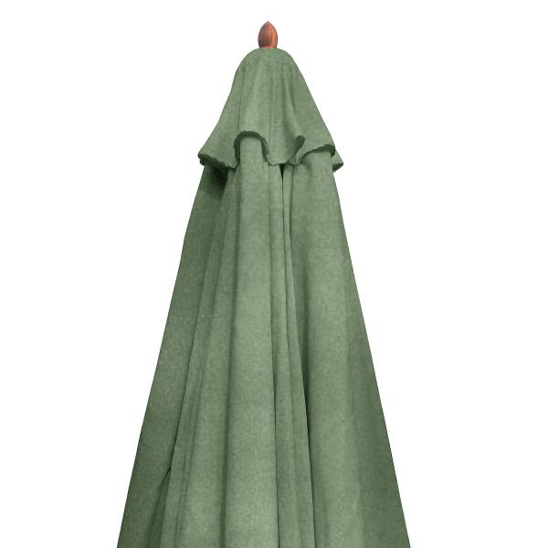 Sonnenschirm Sombrilla - Eukalyptus massiv / Polyester - Salbei - Durchmesser: 200 cm