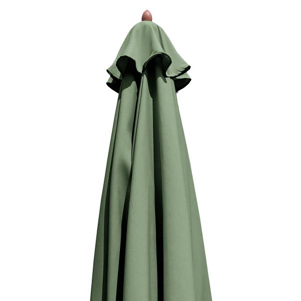 Sonnenschirm Sombrilla - Eukalyptus massiv / Polyester - Salbei - Durchmesser: 250 cm