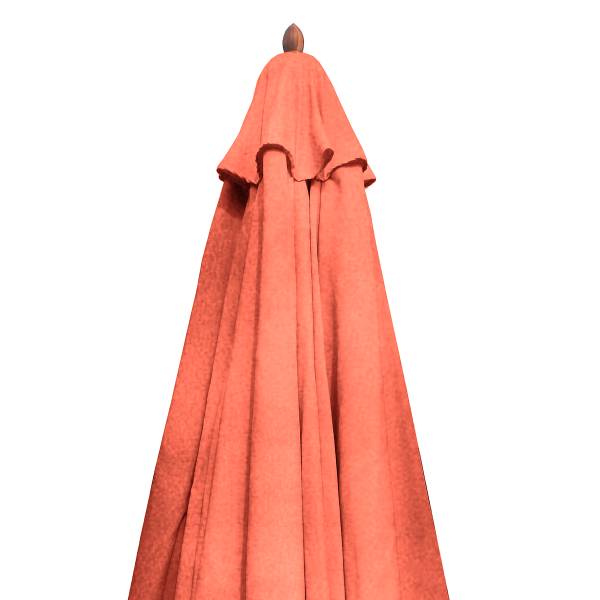 Sonnenschirm Sombrilla - Eukalyptus massiv / Polyester - Terracotta - Durchmesser: 200 cm