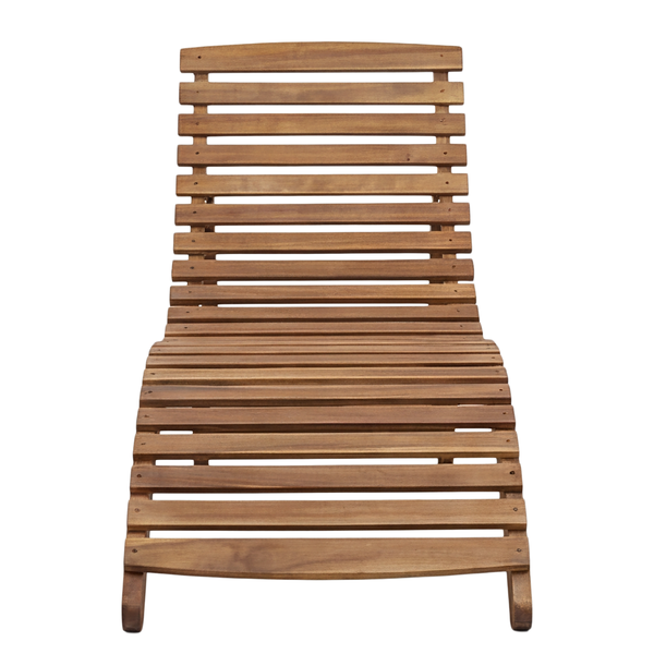 Klappbare Gartenliege Yomi - Akazie massiv / Webstoff - Beige
