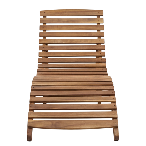 Klappbare Gartenliege Yomi - Akazie massiv / Webstoff - Terracotta