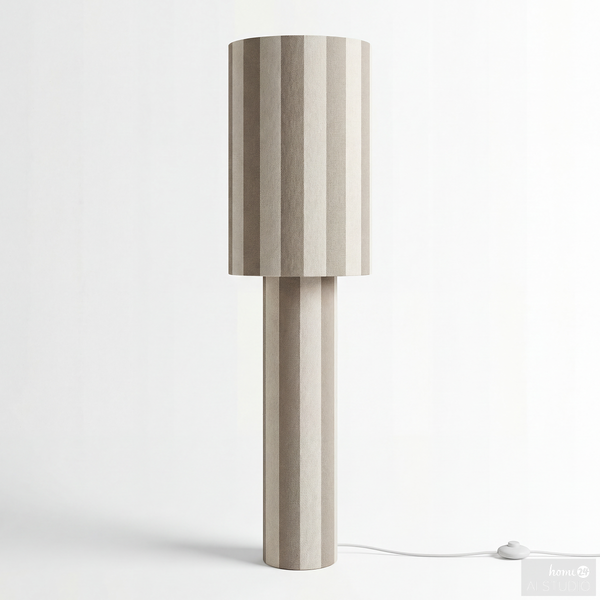 Stehleuchte NUVIO - Eisen / Textil - 1-flammig - Beige