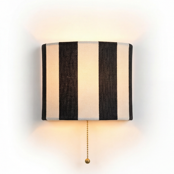 Wandleuchte NUVIO - Eisen / Textil - 1-flammig - Schwarz
