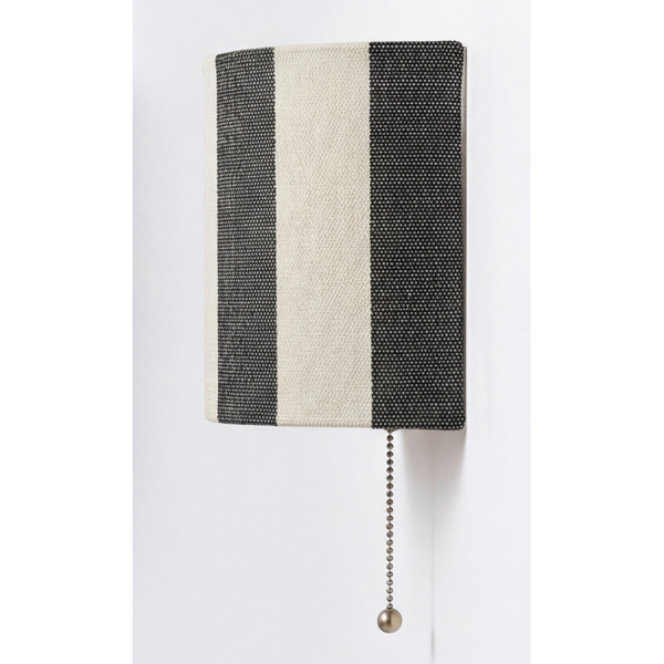 Wandleuchte NUVIO - Eisen / Textil - 1-flammig - Schwarz
