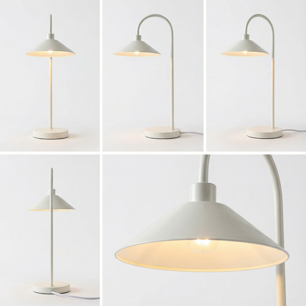 Tischleuchte CORUS - Eisen - 1-flammig - Beige