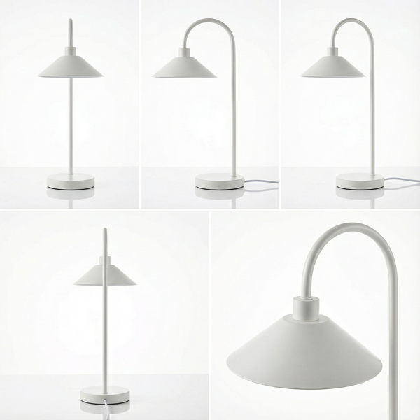 Tischleuchte CORUS - Eisen - 1-flammig - Beige
