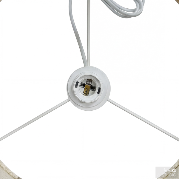 Pendelleuchte SELEN - Eisen / Textil - 1-flammig - Beige