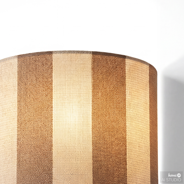 Wandleuchte Nuvio - Eisen / Leinen - 1-flammig - Beige