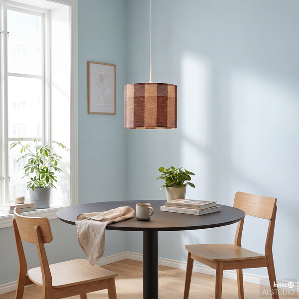 Pendelleuchte LIRUM - Eisen / Textil - 1-flammig - Rot