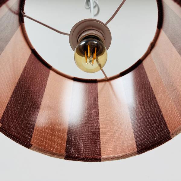 Pendelleuchte LIRUM - Eisen / Textil - 1-flammig - Rot