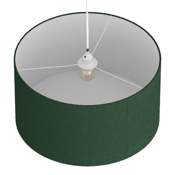 Pendelleuchte YARO - Eisen / Textil - 1-flammig - Grün - Durchmesser: 40 cm