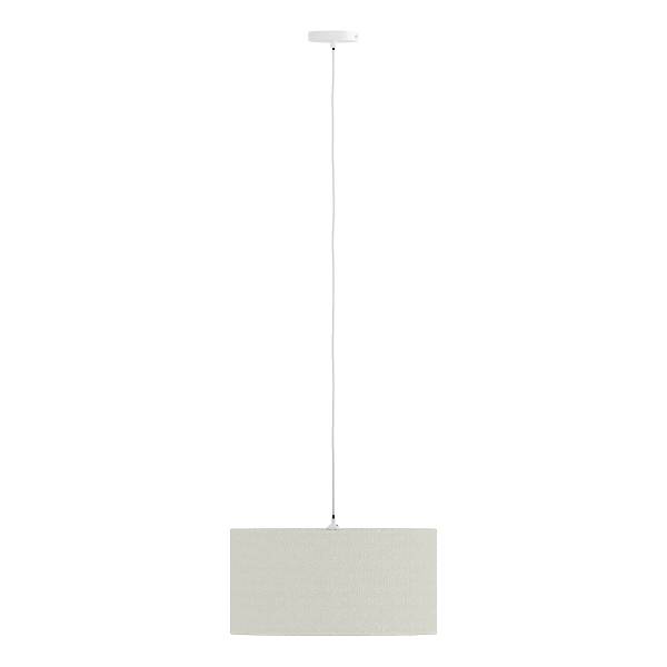 Pendelleuchte YARO - Eisen / Textil - 1-flammig - Beige - Durchmesser: 50 cm