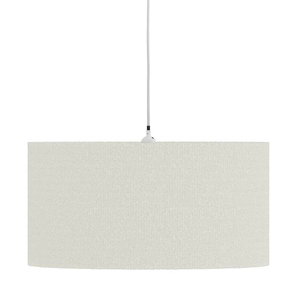 Pendelleuchte YARO - Eisen / Textil - 1-flammig - Beige - Durchmesser: 50 cm