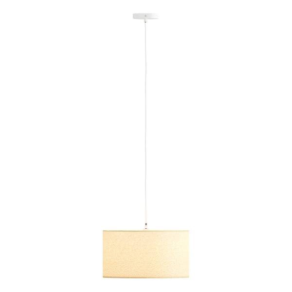 Pendelleuchte YARO - Eisen / Textil - 1-flammig - Beige - Durchmesser: 40 cm