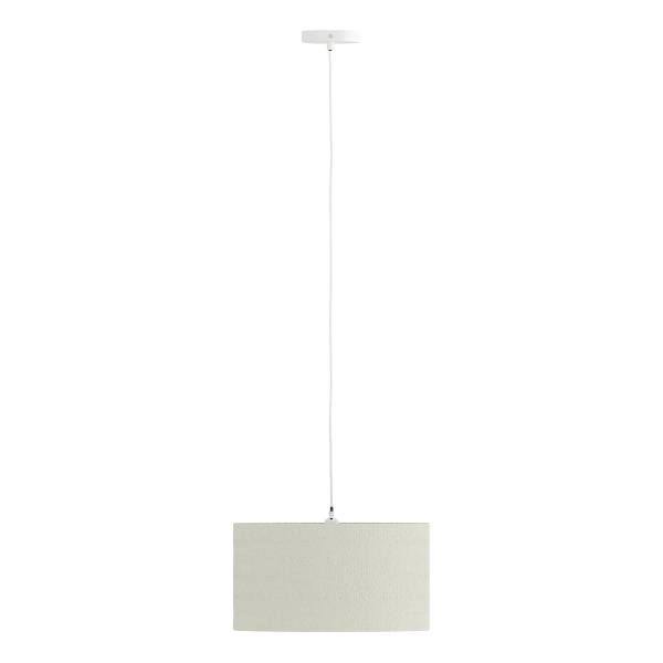 Pendelleuchte YARO - Eisen / Textil - 1-flammig - Beige - Durchmesser: 40 cm