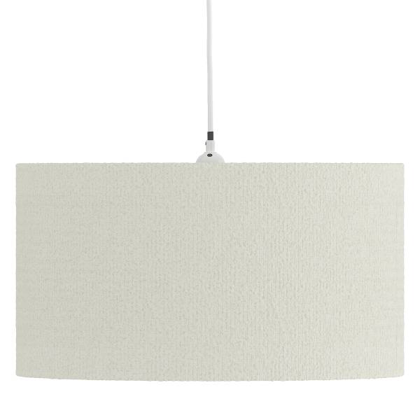 Pendelleuchte YARO - Eisen / Textil - 1-flammig - Beige - Durchmesser: 40 cm
