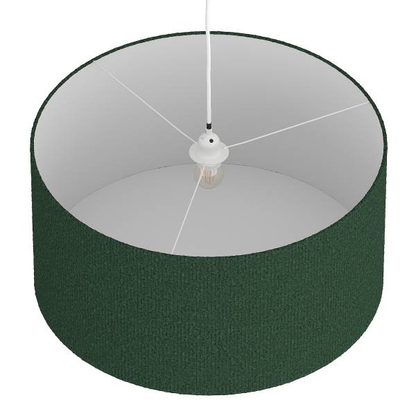 Pendelleuchte YARO - Eisen / Textil - 1-flammig - Grün - Durchmesser: 50 cm