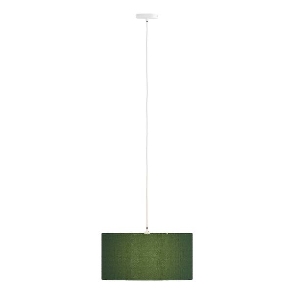 Pendelleuchte YARO - Eisen / Textil - 1-flammig - Grün - Durchmesser: 50 cm