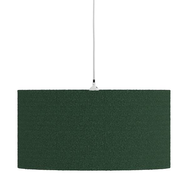 Pendelleuchte YARO - Eisen / Textil - 1-flammig - Grün - Durchmesser: 50 cm