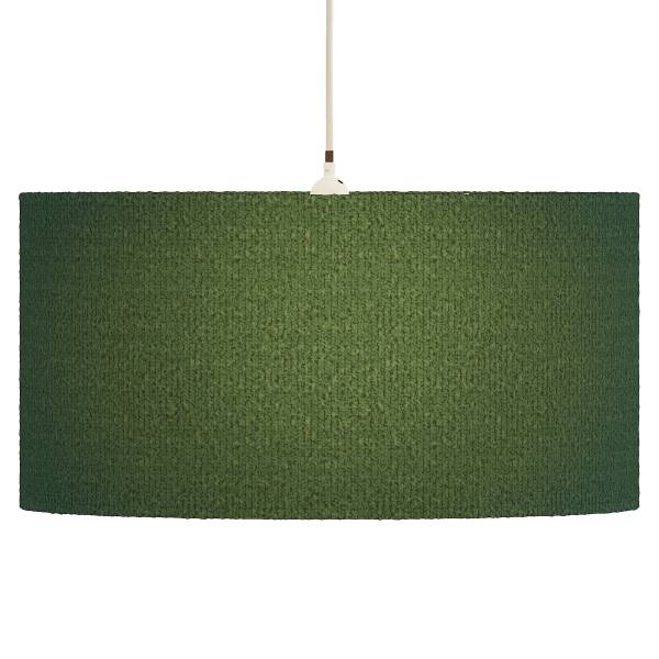 Pendelleuchte YARO - Eisen / Textil - 1-flammig - Grün - Durchmesser: 50 cm