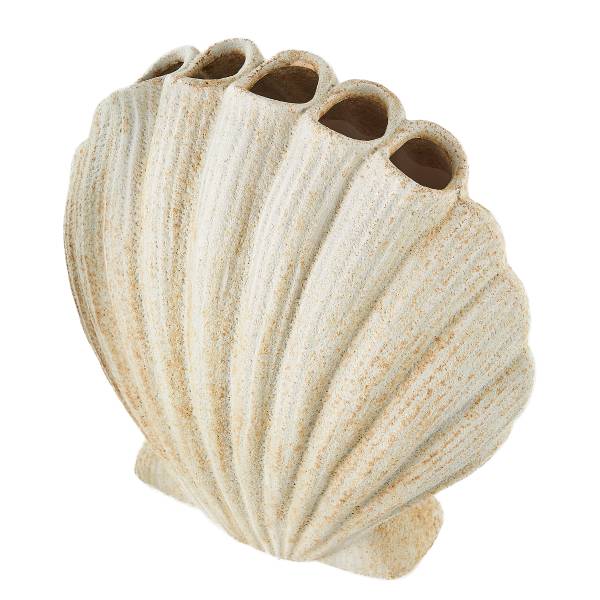 Vase CORAL COAST Muschel - Steingut - Beige