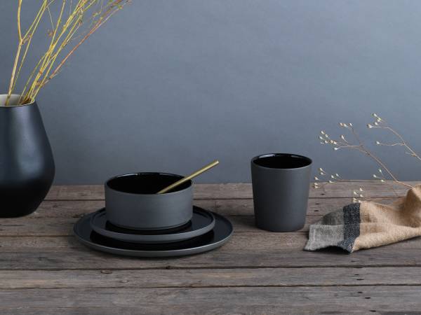 Kaffeebecher Futuro - Steinzeug - Schwarz