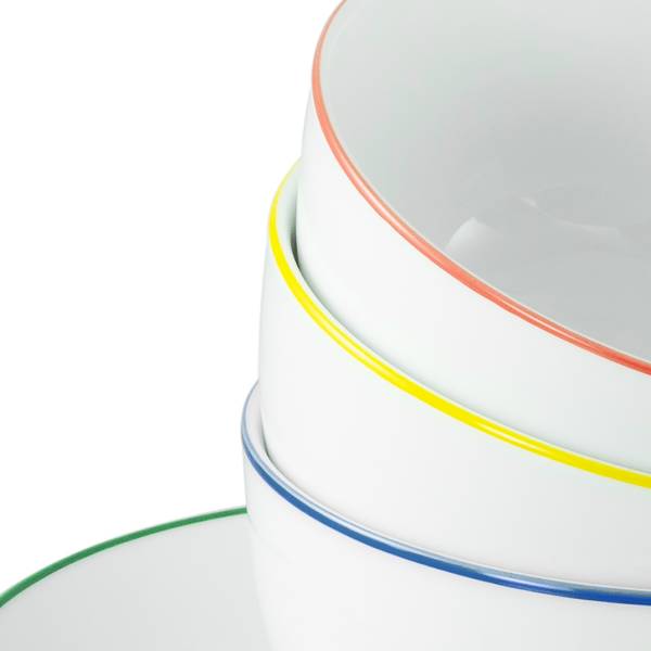 Frühstücksset Luna Color Line - Porzellan - Weiß / Mehrfarbig