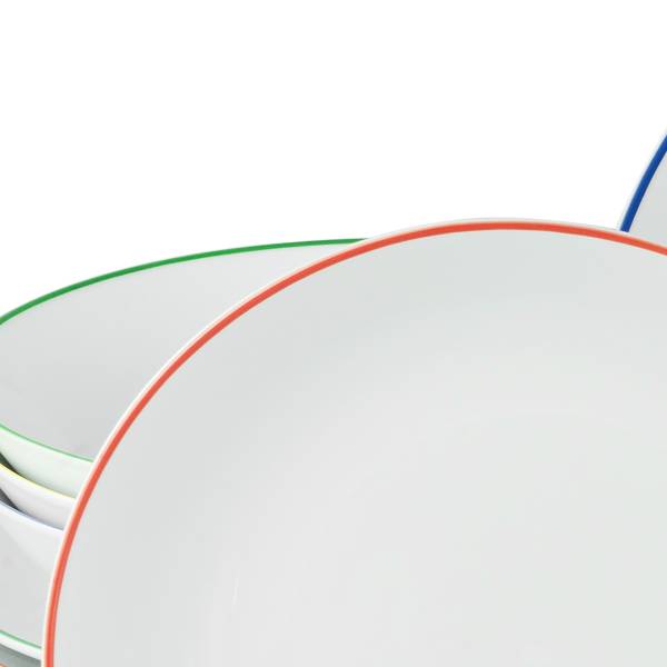 Tafelservice Luna Color Line - Porzellan - Weiß / Mehrfarbig